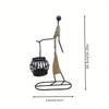 Nordic Metal Candle Holder Abstract Character Handmade Vintage Candlestick for Wedding Home Coffee Shop Table Art Decoration New