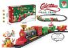 Christmas Electric Track Train Set Children Toy Railway Trains Cargo Car Model with Sounds Lights Kids New Year Xmas Gifts Decor