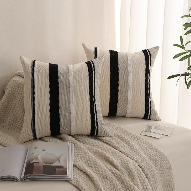 Nordic Style Tufted Colorful Velvet Woven Pillow Cover Single-sided Home Cushion Sofa Decorative Cushion Cover