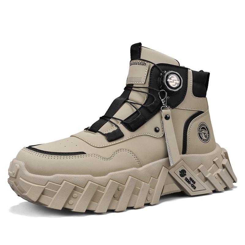 New Model Men Boots Cotton Boot Autumn  British High Top  Thick Sole Lace Up Comfort Anti Slip Sport Mountaineering Boot