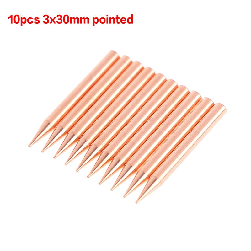 5/10Pcs 18650 Handheld Spot Tips Welder Electrode Head For Small Lithium Battery Spot Welder Pen Purple Copper Spot Welding Need