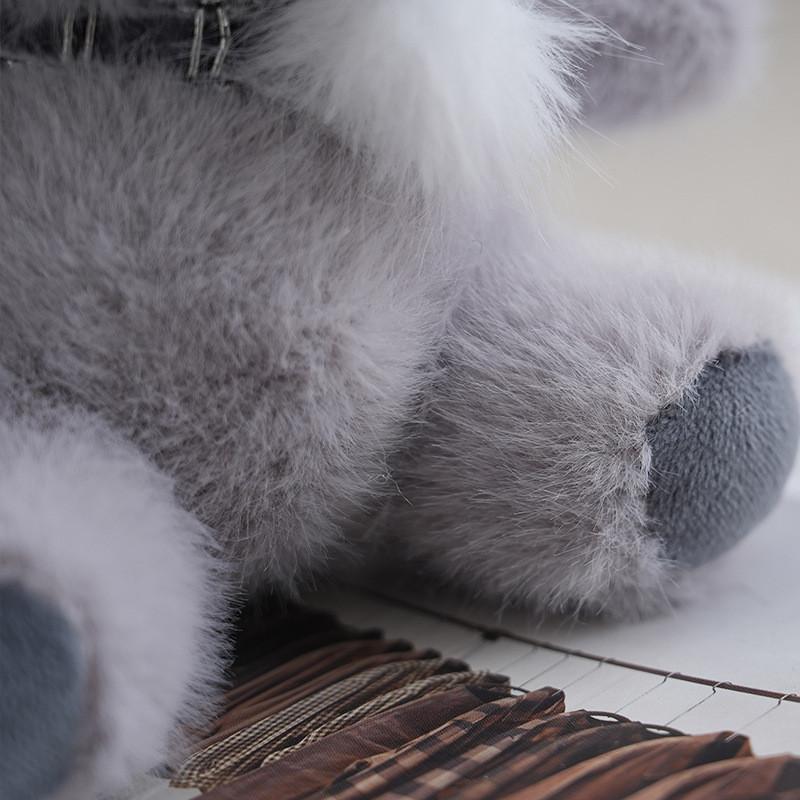 Bedårande plyschkanin nyckelring Söt björn ryggsäcksberlock Dockleksak Dekoration