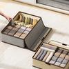 Three-in-One Cotton Linen Underwear & Sock Drawer Organizer for Home Dorms