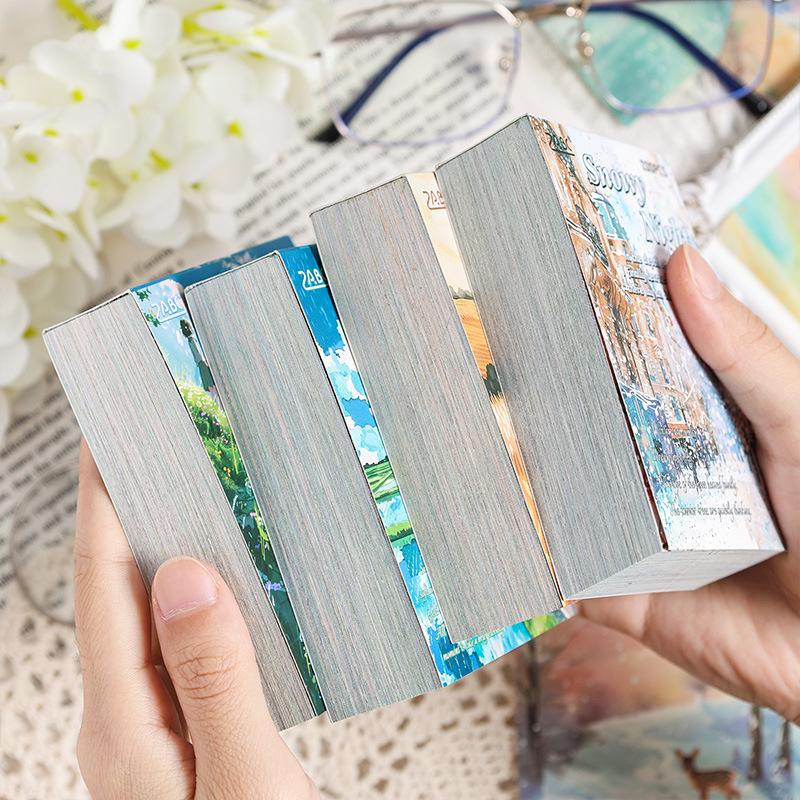 200 Sheet Four Seasons Landscape Material Paper Decor Diary Album Scrapbooking Material Background Paper Junk Journal Supplies