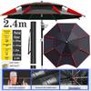 Thickened Oxford Black Adhesive Fishing Umbrella