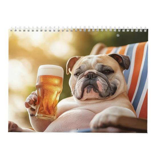 2026 Bull Dogs And Beer Wall Calendar Jan. 2026 - Dec. 2026 12-Month Calendar