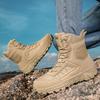 Men's Climbing Shoes Tactical Boots Waterproof Military High Quality Motorcycle Hunting Hiking Shoes Breathable Boots