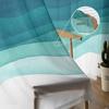 Gradient Blue Watercolour Translucent Drapes for Bedroom Space Living Room Decoration Window Drape for Kitchen Area Tulle Voile Organza Curtains