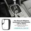 Zachte Koolstofvezel Sticker Voor Renault Megane 4 2016 2017 2018 2019 2020 2021 2022 2023-2025 Automatische/AT Auto Versnellingspook Trim