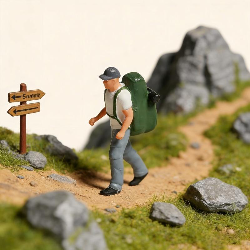 1:87 Scale Figures Dioramas Miniature Rock Climbing Figurines Resin Texture for Dioramas Display and Home Decoration