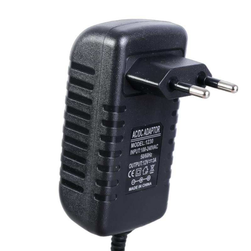 AC100-240V to 12V 3A Power Adapter XT60 Female Connector for UAV Li Battery Charger for 1S Black