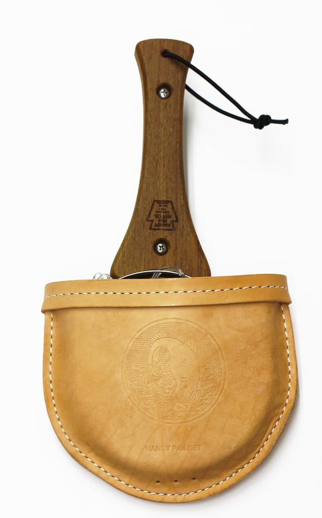 InstaNet Medium Wooden Leather Rubber Net Corded, Size, Handle, Case,