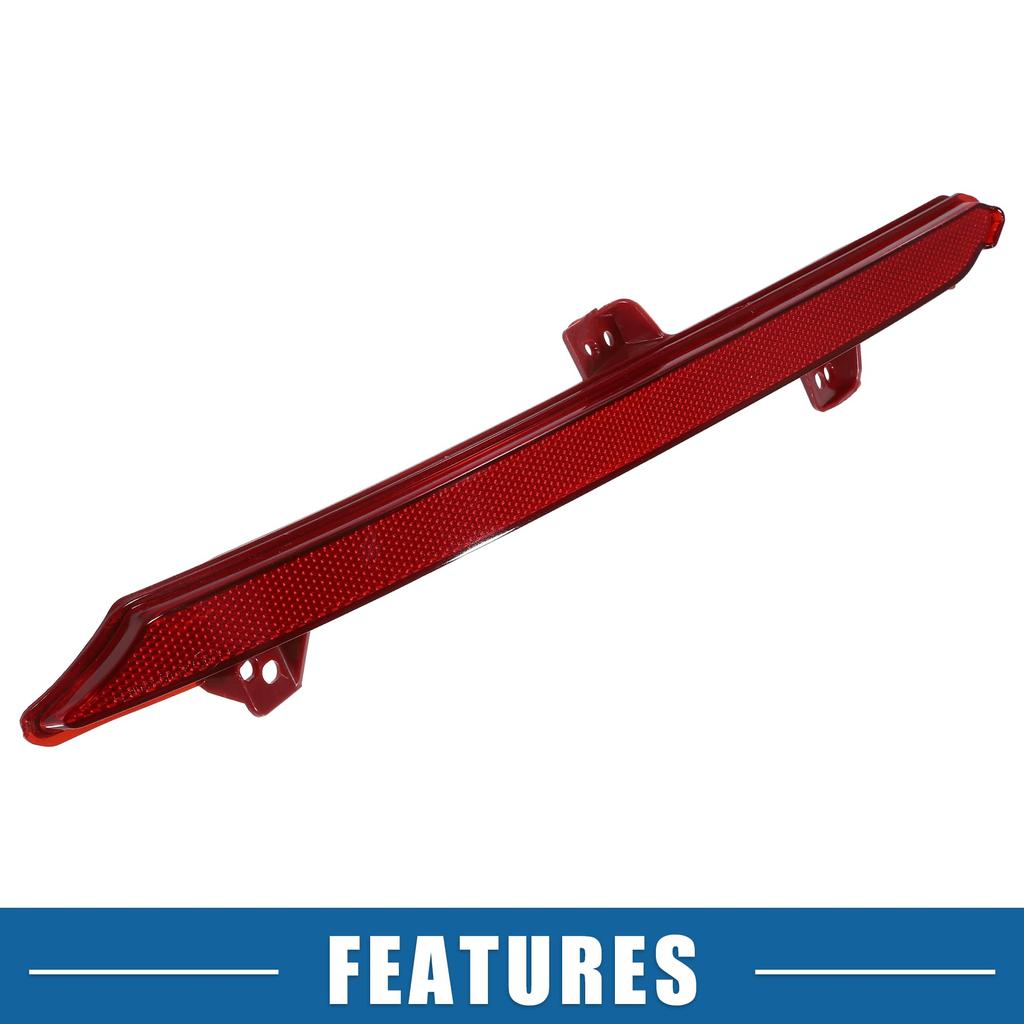 ABSOPRO Car Bumper Left Rear Bumper for Honda Accord Red Reflector, Reflector, 33555-TVA-A01, (2018-2019), Plastic,