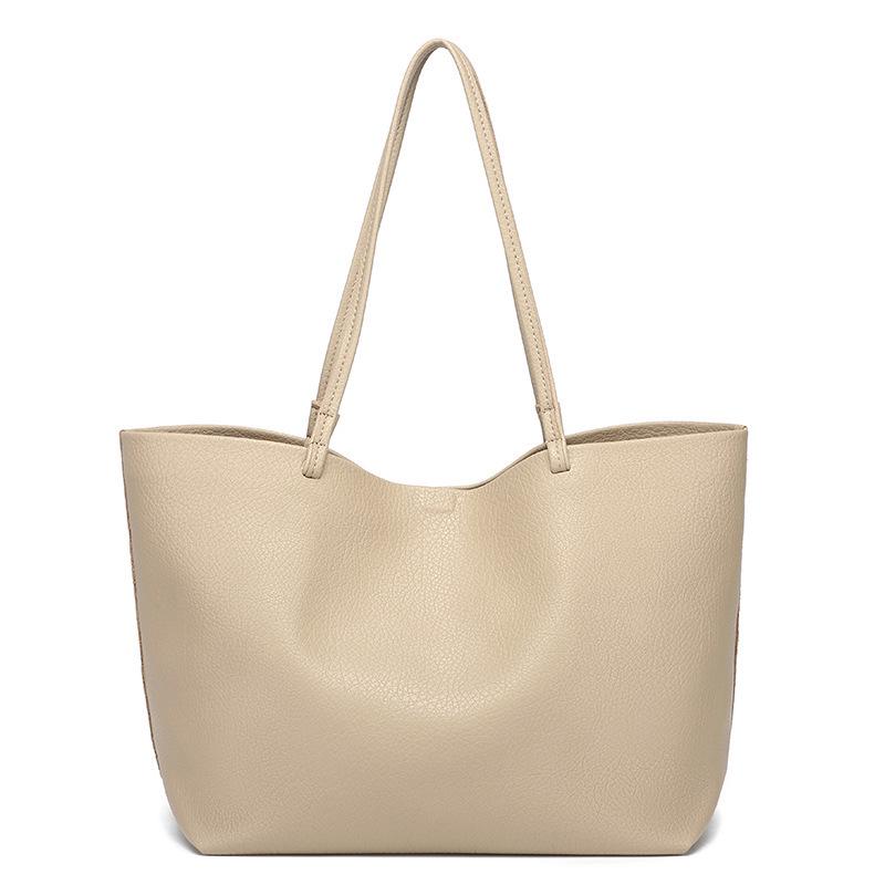 Women's Large Soft PU Mother-Child Shoulder Tote – Niche Fashion, Spacious Design