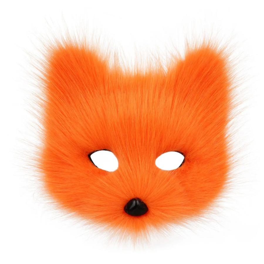 Halloween Ballmasken Tier Wolf Fuchs Make-Up Masken für Männer und Frauen Animationsausstellung Cosplay Festival Performance Requisiten orange