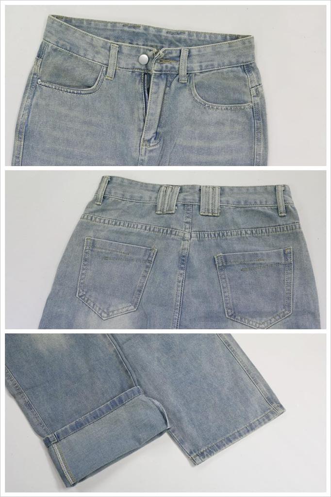 ROKUA Straight Denim Loose Korean Perfect for and Light Washed Jeans Women's High-Waisted Pants, Flattering, Fit, Retro, Vintage, Style, Slimming,