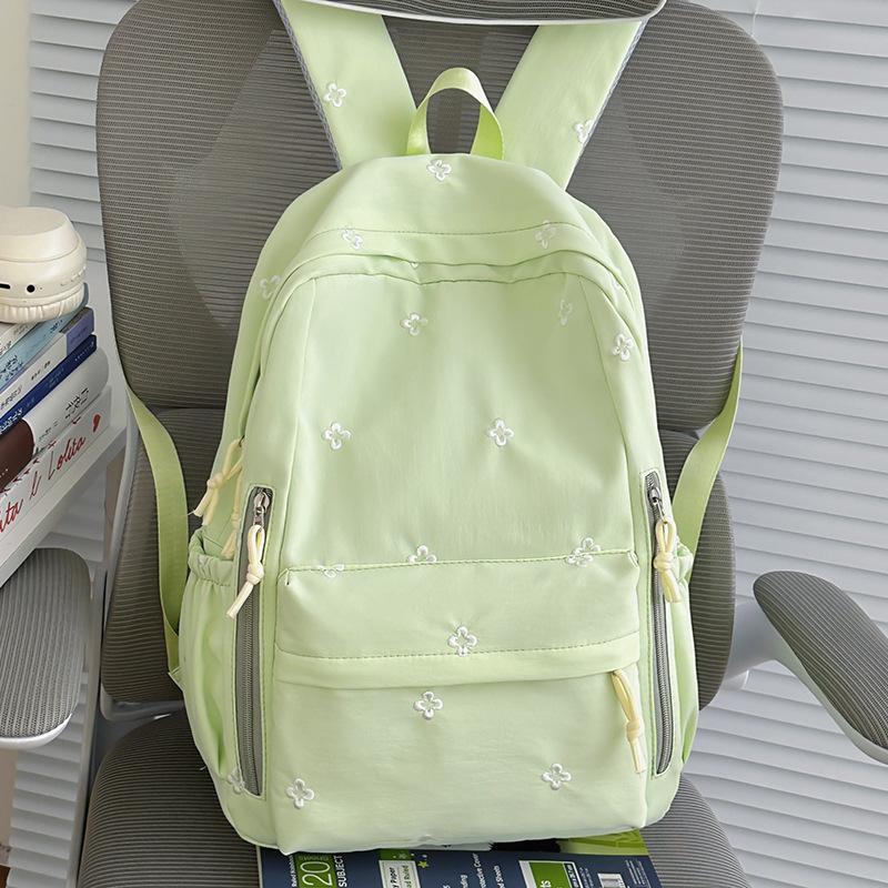 Schoolbag Korean Ins Mori Sweet Backpack High Value College Style Embroidery Flower Middle School Student Schoolbag Women's Backpack