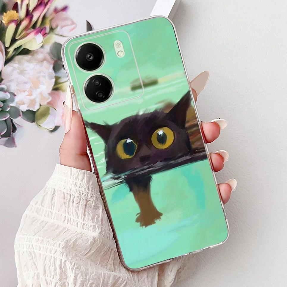 Cool Style Tiger Dragon Pattern Phone Case For Xiaomi Redmi 13c 4G 13c 5G Redmi13 Clear Soft Silicone TPU Back Cover Transparent