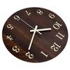 Wood Wall Clock Retro Style Quiet Silent Quartz Movement 3D Luminous Retro Wall Clock for Bedroom