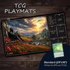 Mittelalterlicher Einsamer Ritter MTG&TCG Tabletop Spielmatte Magic Party Spielmatte Strapazierfähiges Gummi für Spiele 35X60cm Mauspads Büros Schreibtischmatten