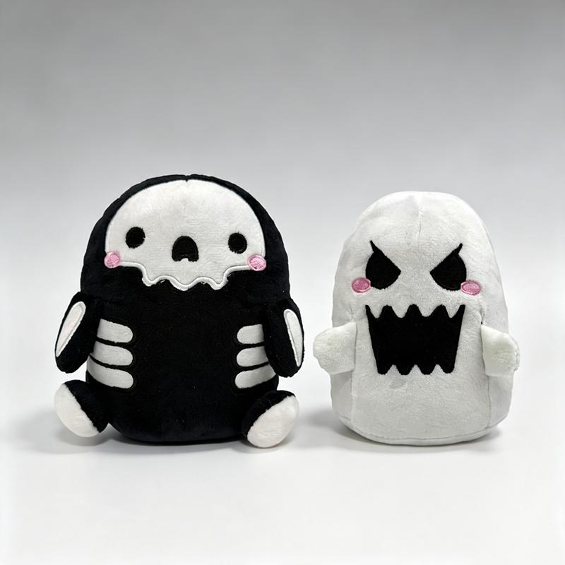 Kreepy Kuties Bony Plush Toy Cute Skeleton Ghost Stuffed Doll Soft Horror Character Plushie Halloween Decor Ornament Birthday Gift For Fans Collection
