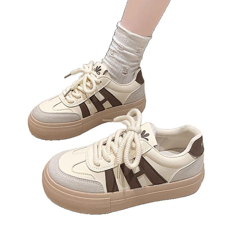 Vielseitige Damen-Sportsneaker mit dicker Sohle, atmungsaktiv für Frühling und Herbst 2025