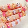 50pcs Mini Colored Cartoon Such As Puppies, Rabbits, Giraffes, and Pandas Nail Art Flatback Stone Figurines Scrapbook Charm DIY