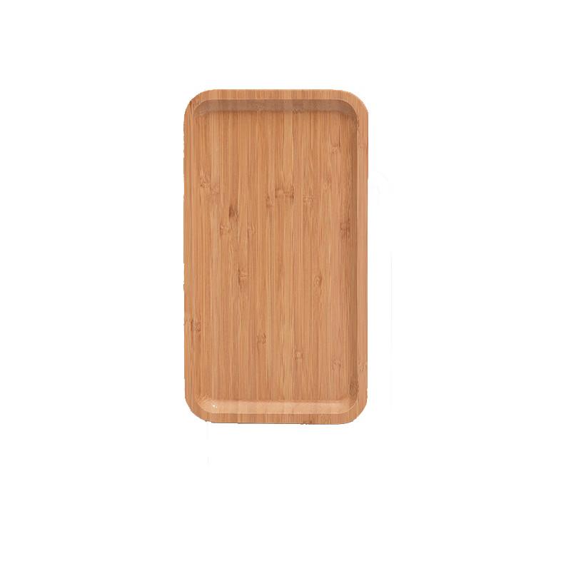 ZISIZ Rectangular Bamboo Wood Serving Tray Set