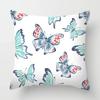 Home Decor Colorful Butterfly  Floral Print Pillow Covers Pattern Cushion Cover Suitable for Sofa Bedroom Car Pillow Cover