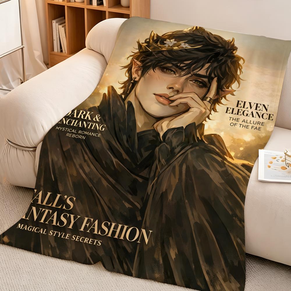 Novel T-The C-Cruel P-Prince Throw High-Density Short Plush Blanket Soft Skin-Friendly for Sofa Nap Air-Conditioned Room
