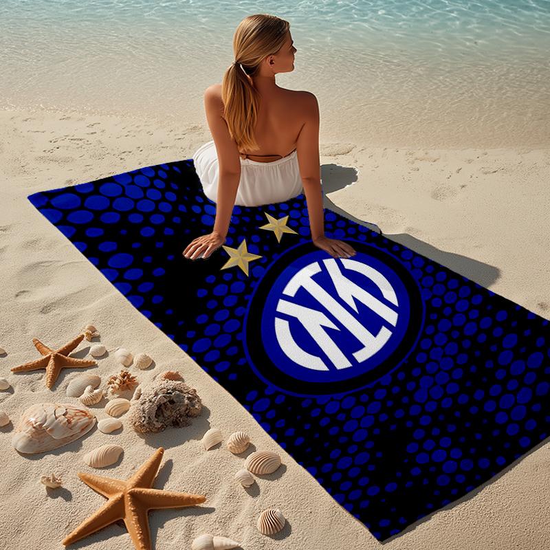 Proof Beach Towel with a Inter Milan Logo1 Pattern - Soft,absorbent,quick-drying,machine Washable - Perfect for Swimming,camping,bathing