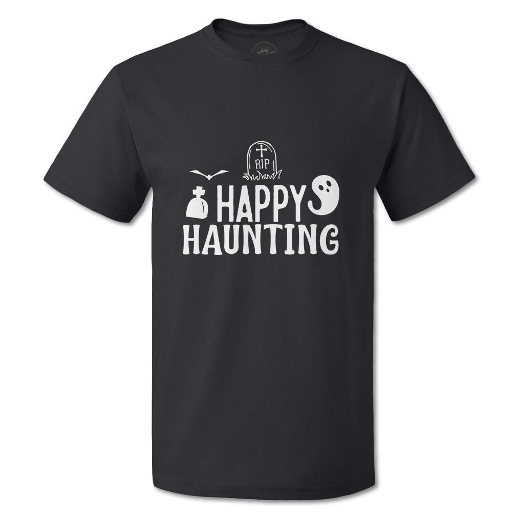 Funny Graphic T Shirts Halloween Happy Haunting Style A Cotton Nightmare Top M