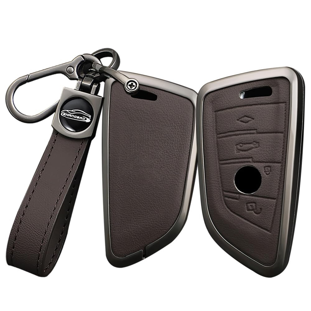 BMW exclusive smart key case key chain alloy + leather