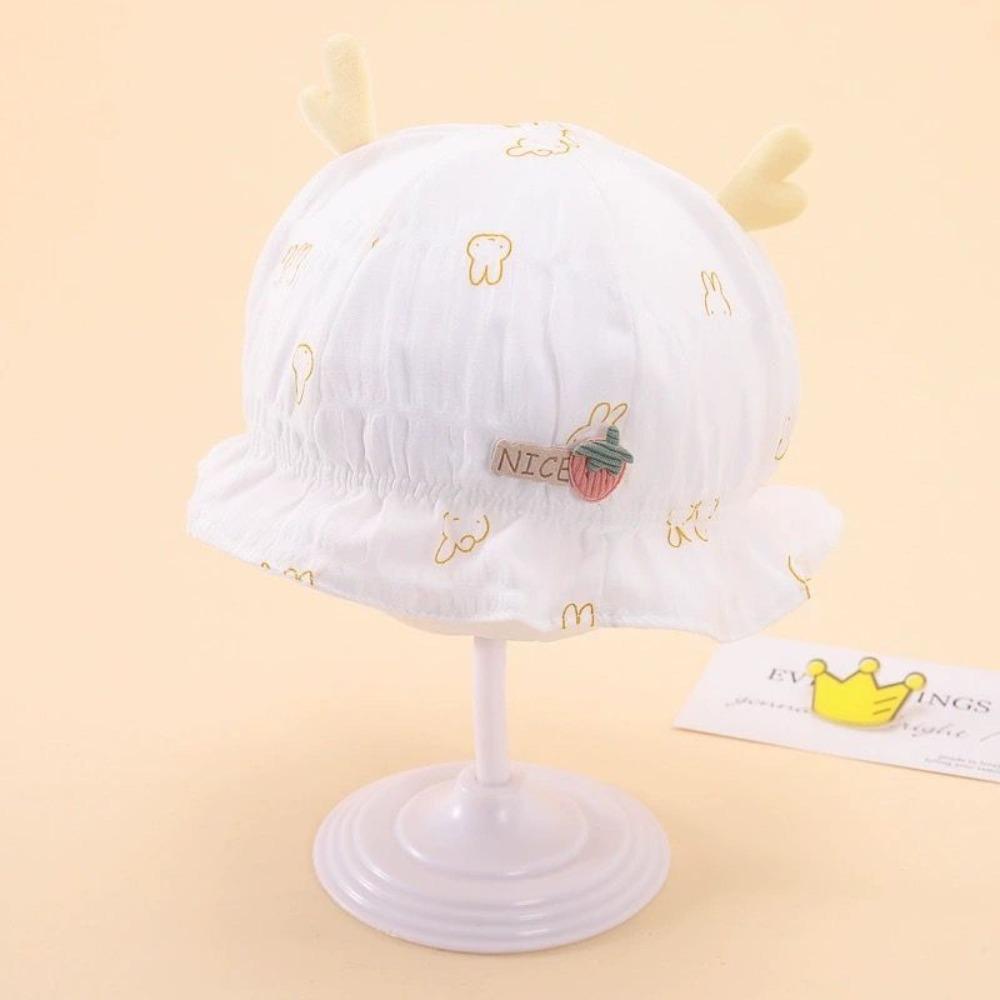 

0-6M Baby Fisherman Cap Spring Summer Girl Boy Bonnet Cap Cute Baby Bucket Hats For Newborn жёлтый