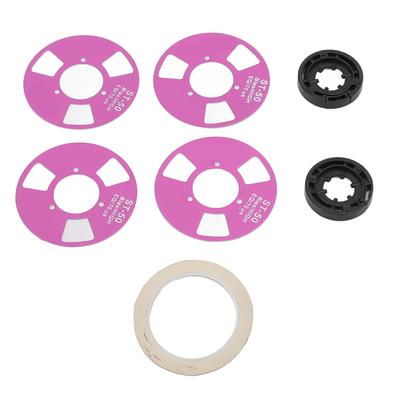 Casetă metalică tip bobină-bobină, realizată manual, retro, profesională, DIY, din aluminiu, pentru DIY