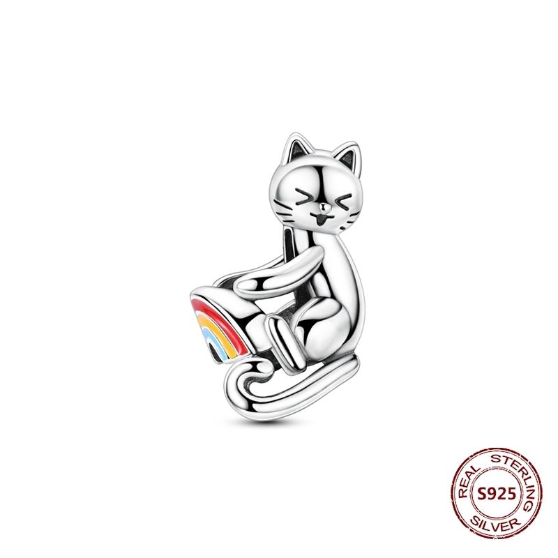 Copper Luminous Fireflyzircon Colorful Butterfly Sunflower Cat Dog Charms Beads Fit Diy Bracelets Jewelry Gift