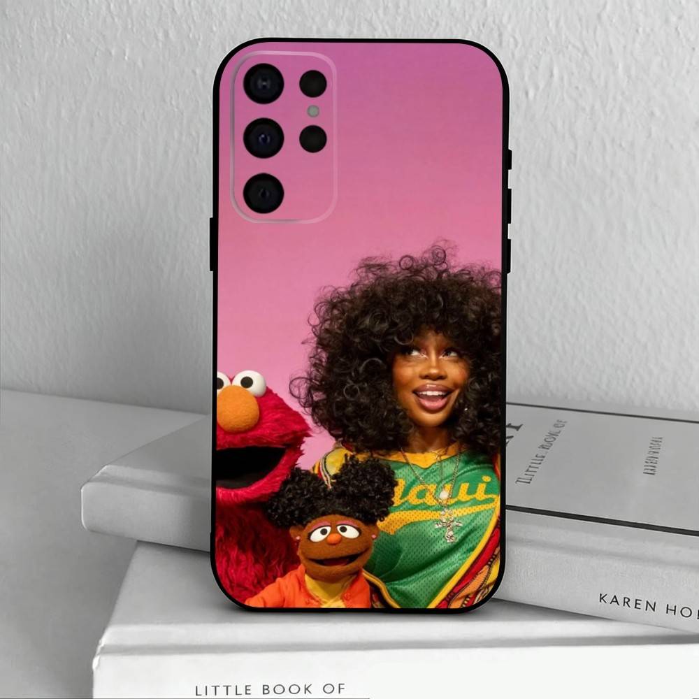 Fashionable S-SZA-A Singer Phone Case For Samsung S25,S24,S21,S22,S23,S30,Ultra,S20,Plus,Others Soft Black Case