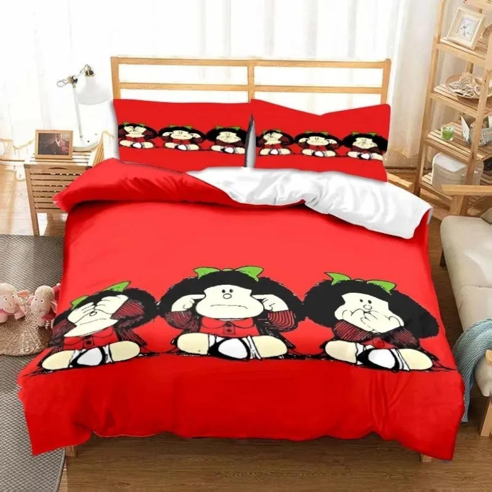 Set Letto Cartone Animato Bambina Copriletto Piumone Copripiumino Federa Set 2-3 Pezzi Misura Bambino Adulto Decorazione Camera da Letto