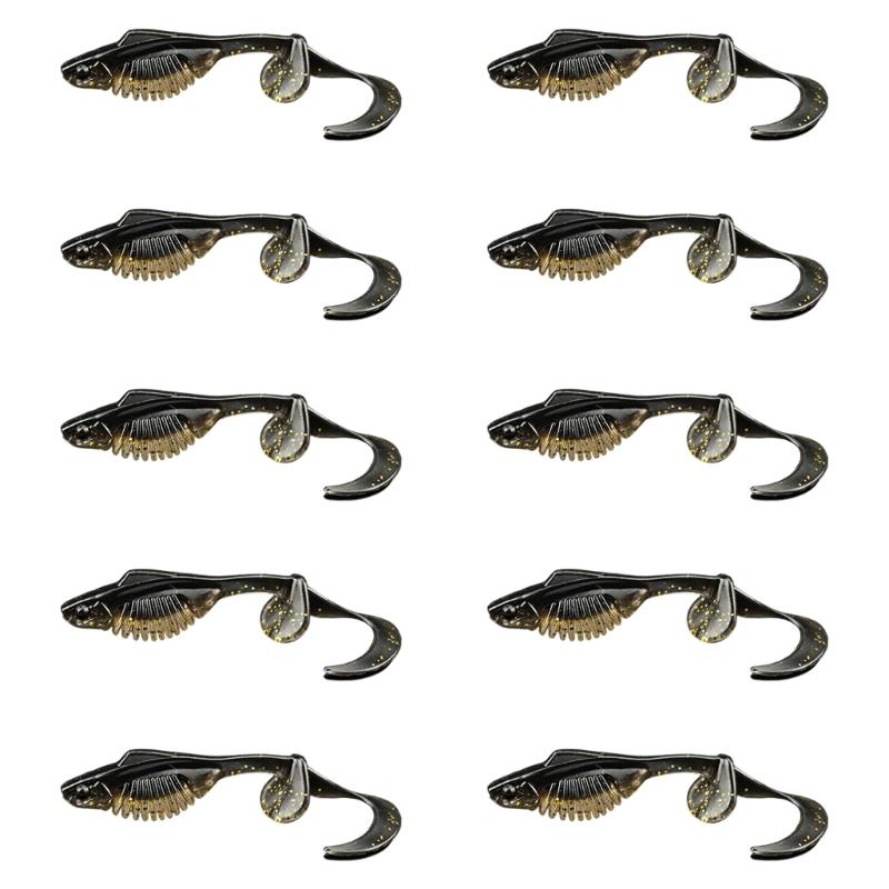 10pcs PVC Soft Baits 6cm/8cm Feature Enhances Wear Resistance and Long Lasting Performances for Harsh Fishing Conditions