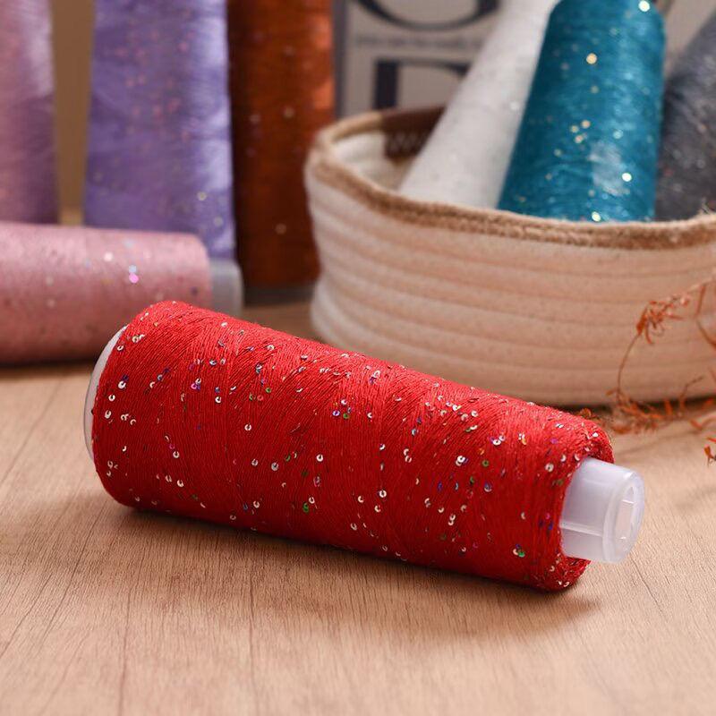 100G Yarn Colorful Beads Sequin Wiring Silk Wool Knitted Sweater DIY Hand-woven Thick Thread Material DIY Knitting