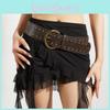 Rivet Leather Punkinspired Belt With Double Row Stitching Urban Outfits Style