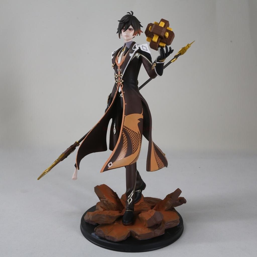 Genshin Impact Zhongli Anime Figure Gk Action Figures Statue Figurine Ornament 27cm Model Doll Pvc Desk Decoration Kids Toy Gift