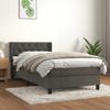 Vidaxl Continental Bed With Mattress, Dark Grey Velvet, 80X200 Cm