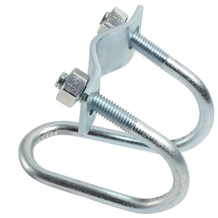 Double U-Bolt Galvanized Cross Pipe Clamp with Free Shipping