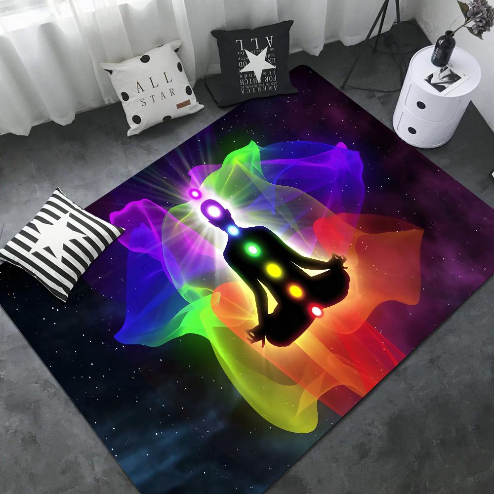 Rainbow 7 Chakra Mandala Bohemia Yoga Door Mat Washable Non-Slip Living Room Sofa Chairs Area Mat Kitchen Welcome Doormat