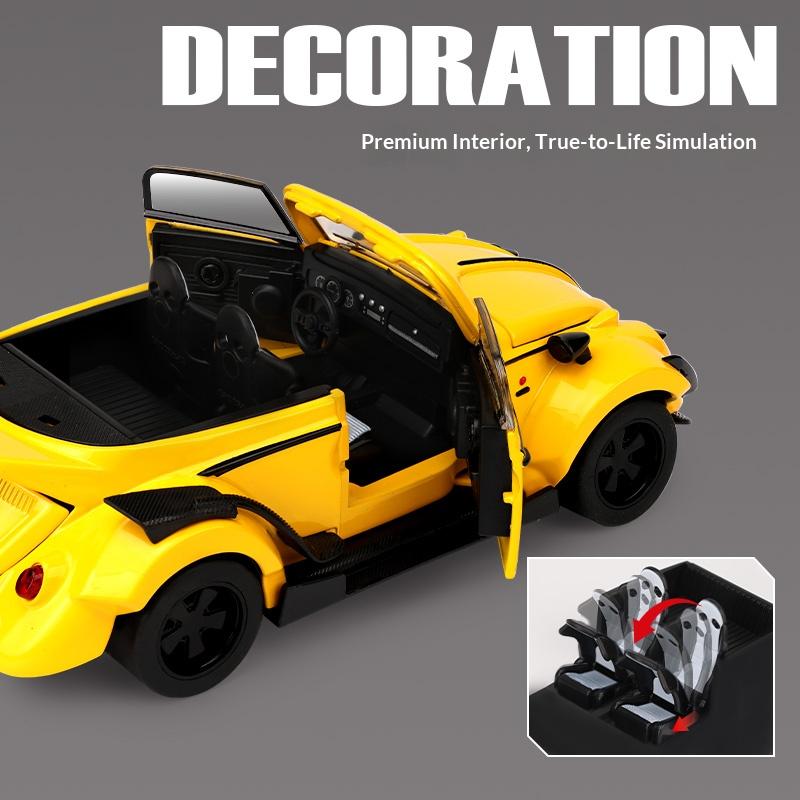 1/32 Scale Volkswagen Beetle Alloy Die-cast Car Model Simulation Retro Classic Car Collection Ornaments Children's Toys Gifts