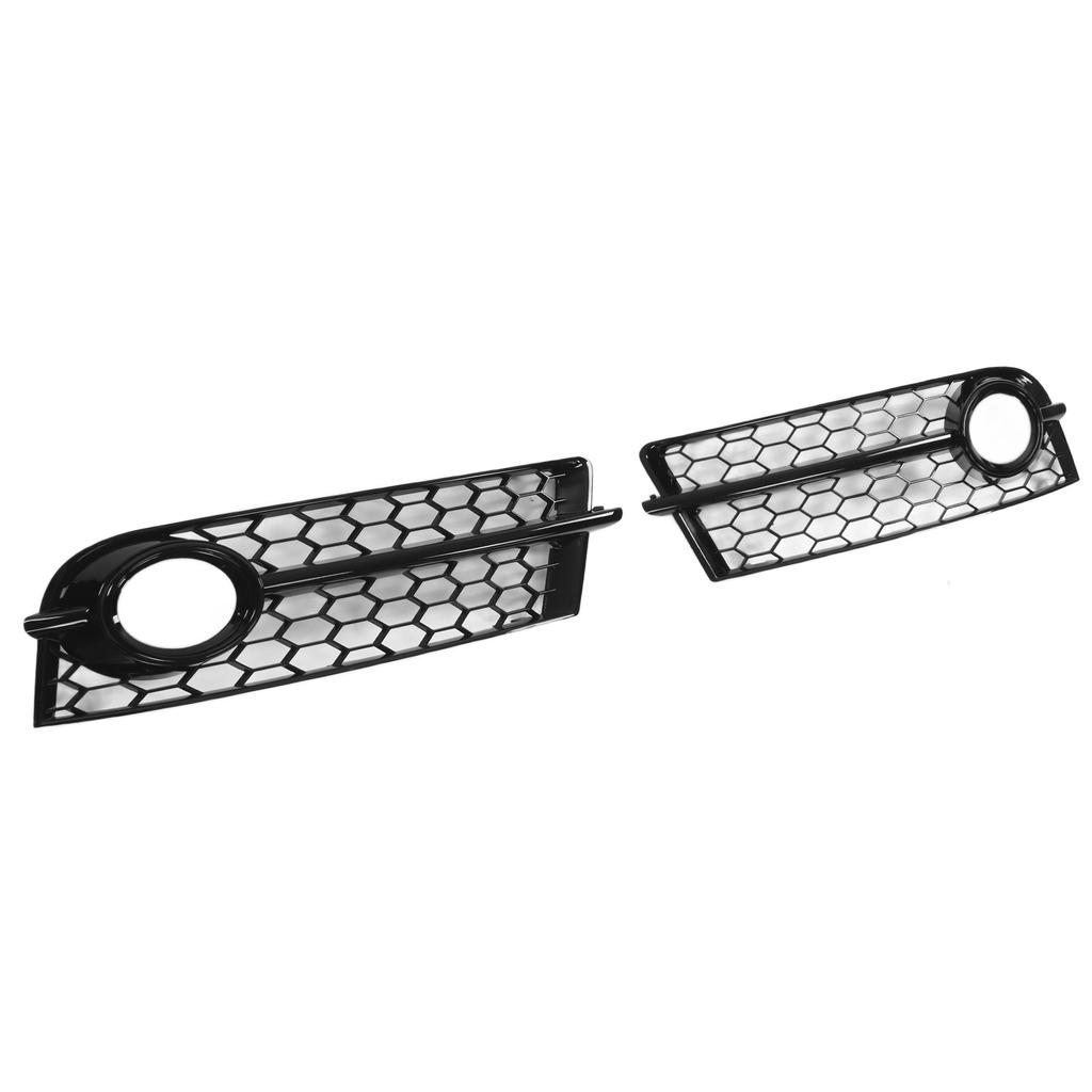 2pcs Front Fog Light Grill Left Right Glossy Black Grille Replacement for TT 8J Standard Bumper