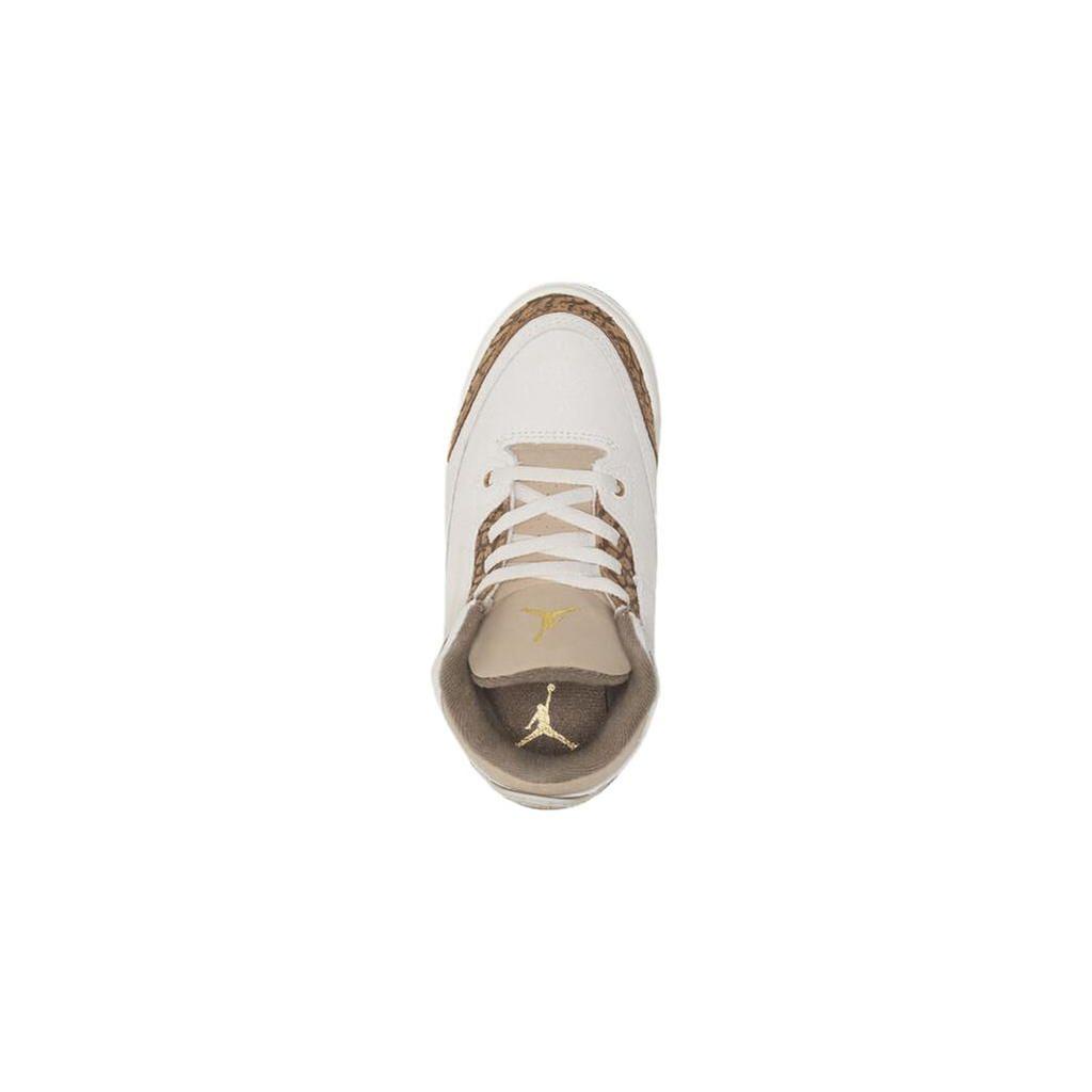 Air Jordan 3 Retro PS Palomino Kids Sneakers Cream Light-Orewood-Brown Metallic-Gold DM0966-102
