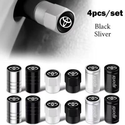 4Pcs Car Wheel Tire Valve Stem Cover Dustproof Cap For RAV4 Corolla Camry Frontier Supra C-HR Hilux Tacoma Prado Yaris