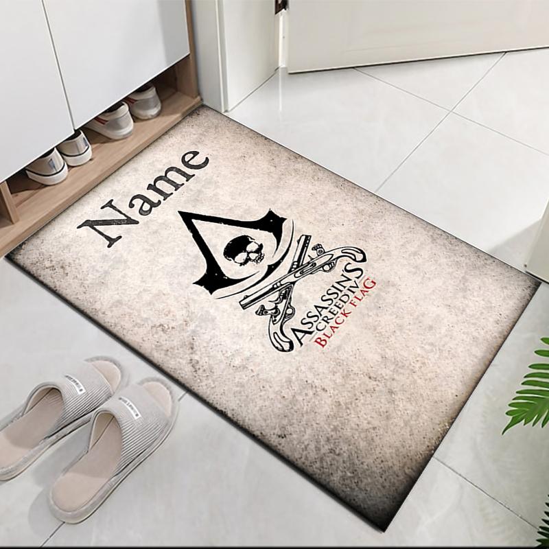 Custom Name Assassin'S Printed Carpet Rug For Office Chair Living Room Bedroom Kitchen Room Decor Gifts